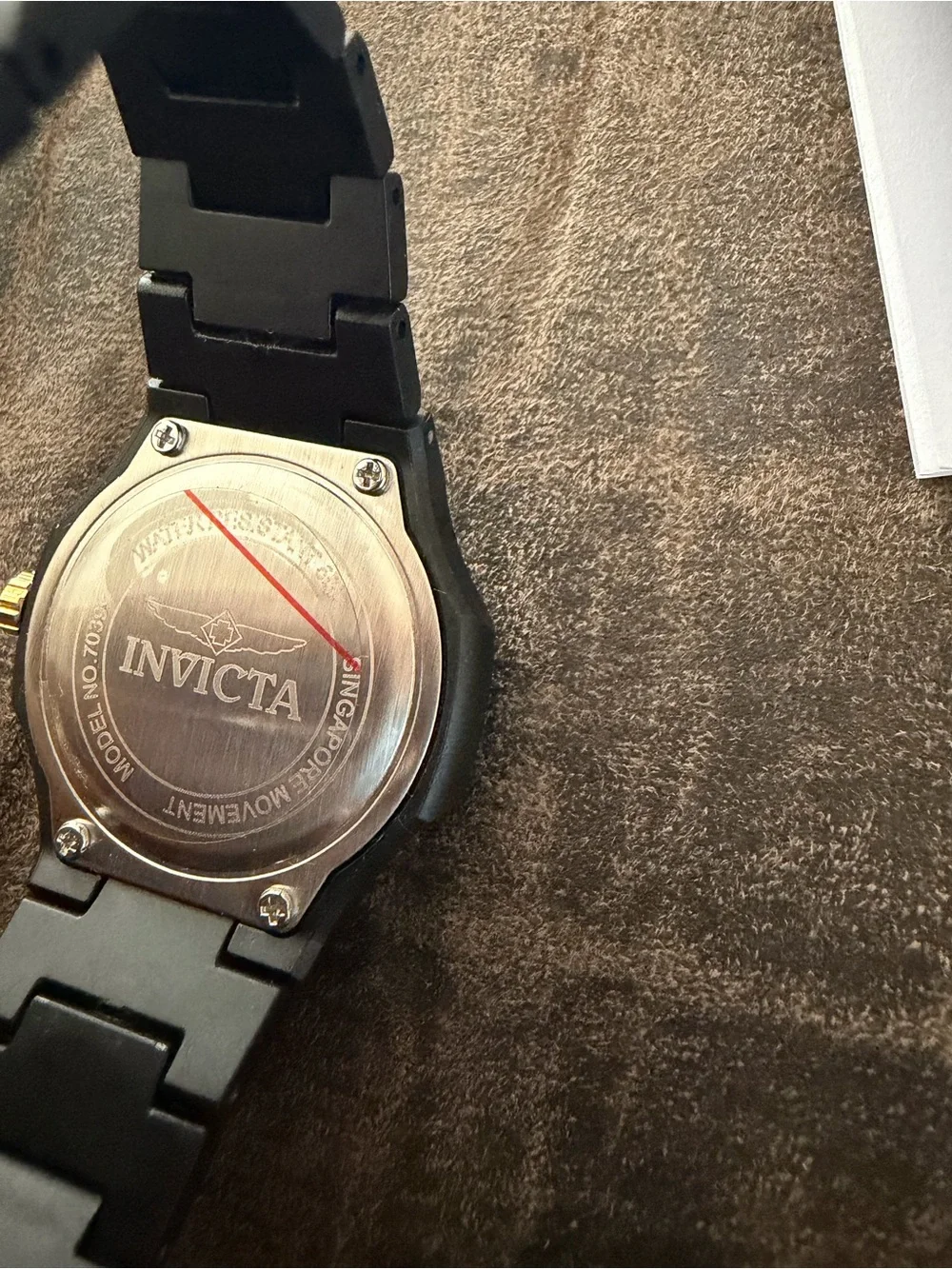 Invicta Women's Black Watch with Gold Accents